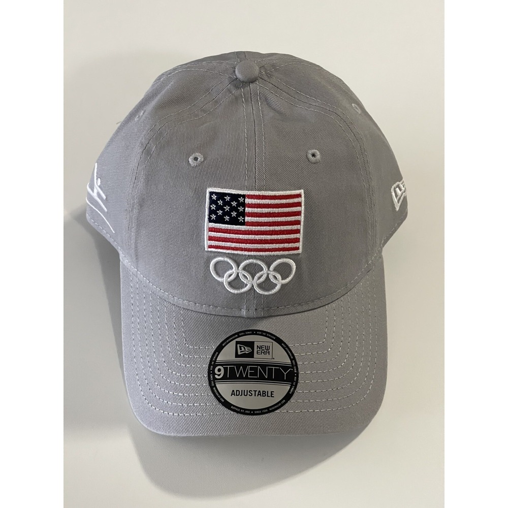 New Era 9TWENTY Team USA Olympic Rings Flag Grey Adjustable Hat Cap OSFA